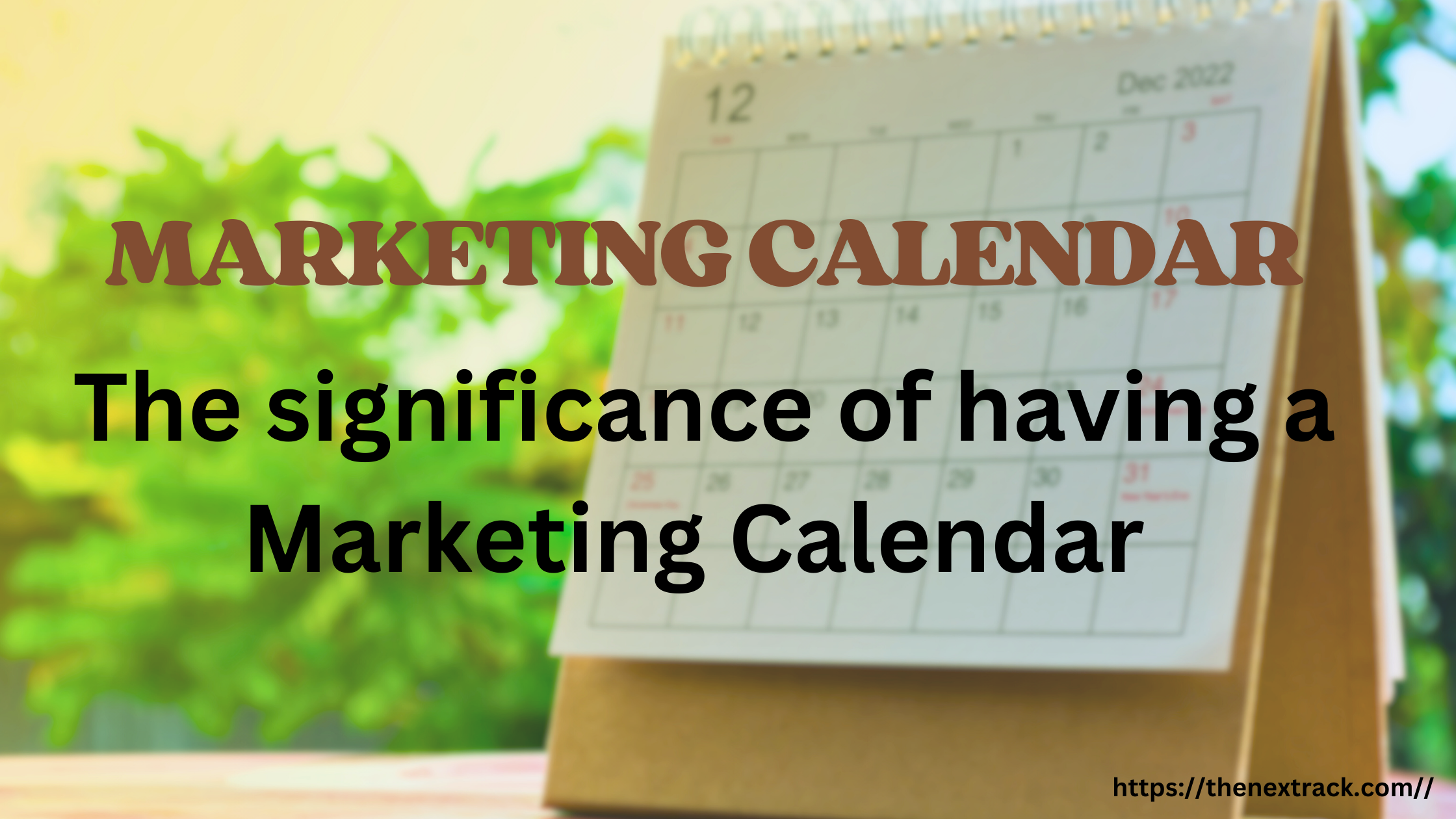 Marketing calendar