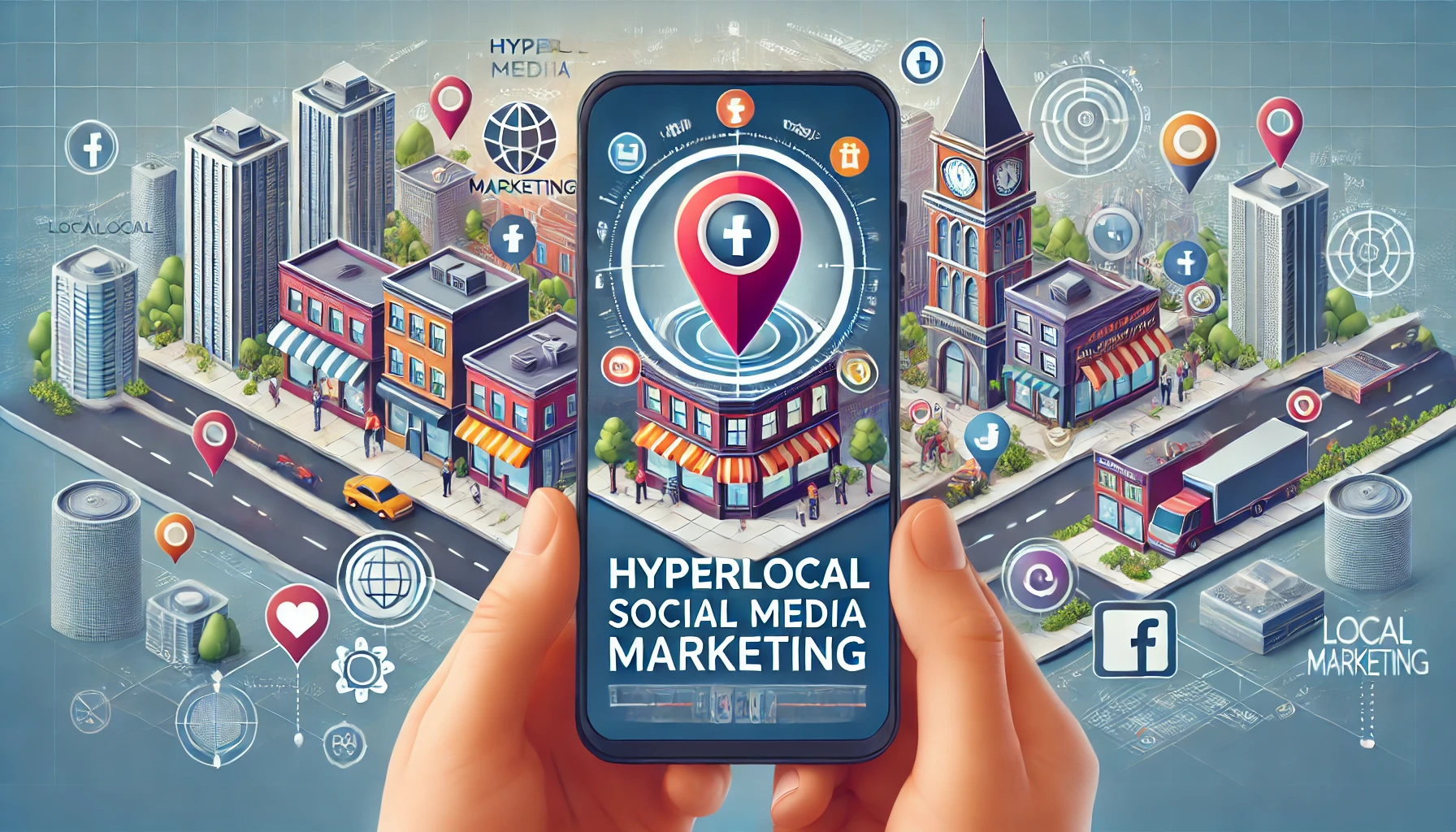 hyperlocal social media marketing • Local social media marketing • Hyperlocal marketing customer location